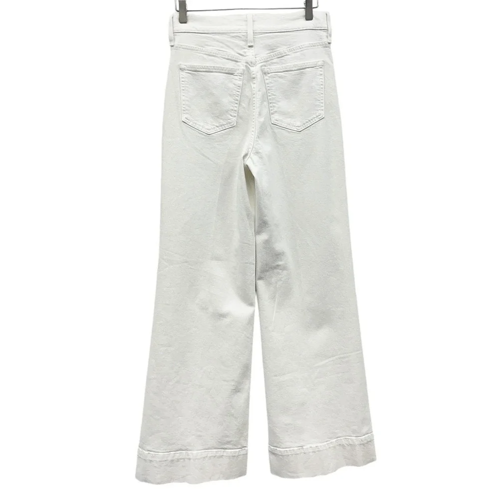 J.Crew Wide-leg denim trouser in white BM338 size 32 NWT